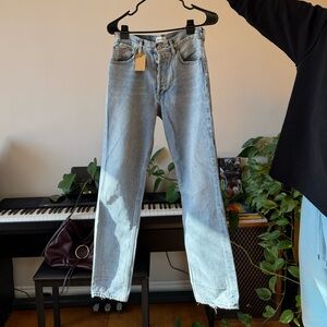 Agolde Light Blue Straight Leg Jeans